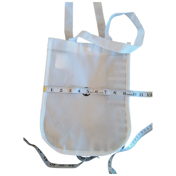 LULULEMON  Reusable Storage Bag  Medium Size Double Handle Snap close White Logo - Picture 5 of 13